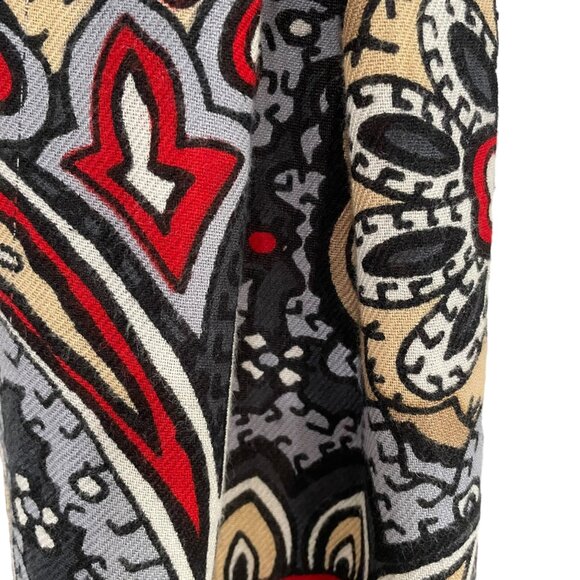 New York Paisley Print Scarf 70"x19" - Elegant Boho Chic Festival Wrap Colorful - Picture 5 of 8